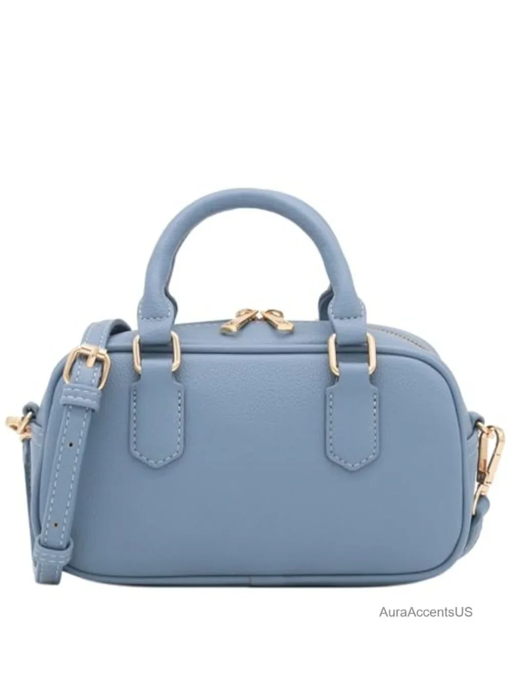 Mini PU Leather Satchel Purse Top Handle Crossbody Bag